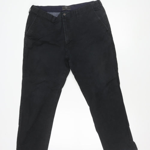 Marks and Spencer Men's Black Chino Trousers 38/29 Regular
