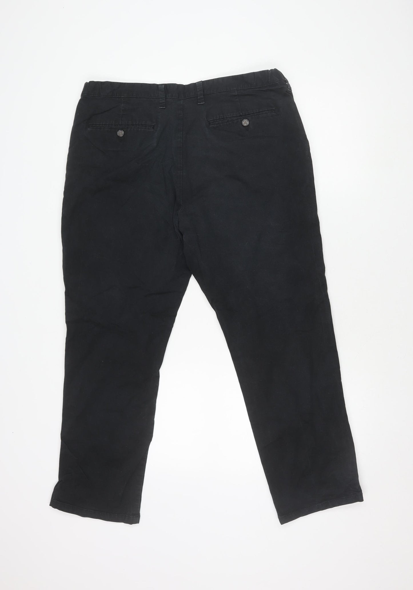 Marks and Spencer Men's Black Chino Trousers 38/29 Regular
