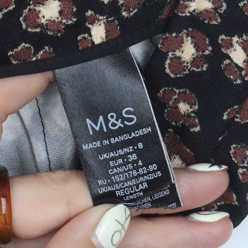 Marks and Spencer Women's Animal Print Trousers - Size 8