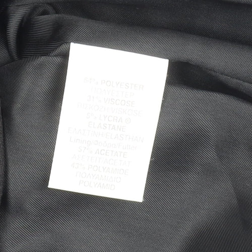 River Island Women's Black Blazer Size 10, Lined, One-Button