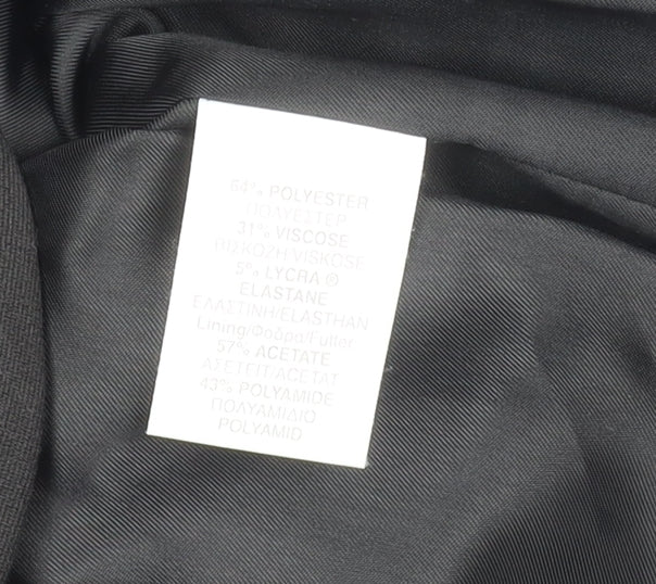 River Island Women's Black Blazer Size 10, Lined, One-Button