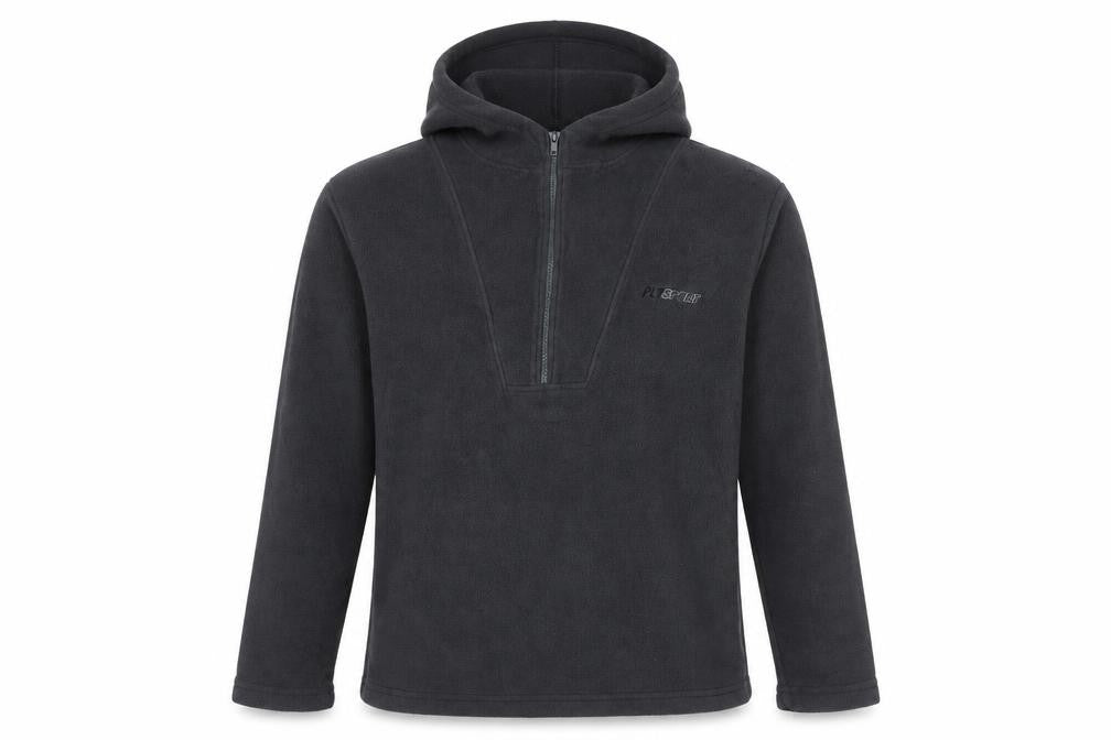 Front view of PRETTYLITTLETHING Women's Grey Hoodie, size 6, Stylish & Warm