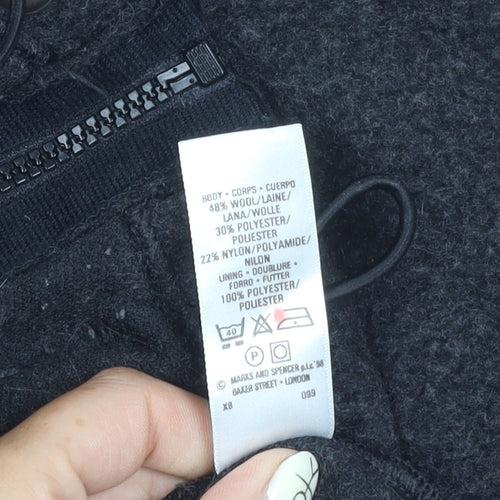 Marks and Spencer Men's Grey Hooded Jacket Size S