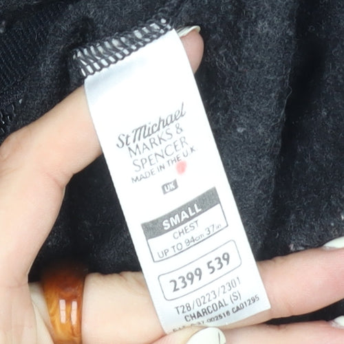 Marks and Spencer Men's Grey Hooded Jacket Size S