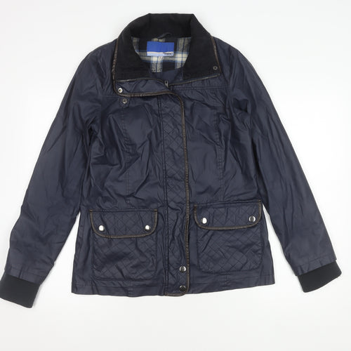 Next Women's Blue Quilted Jacket, Size 8