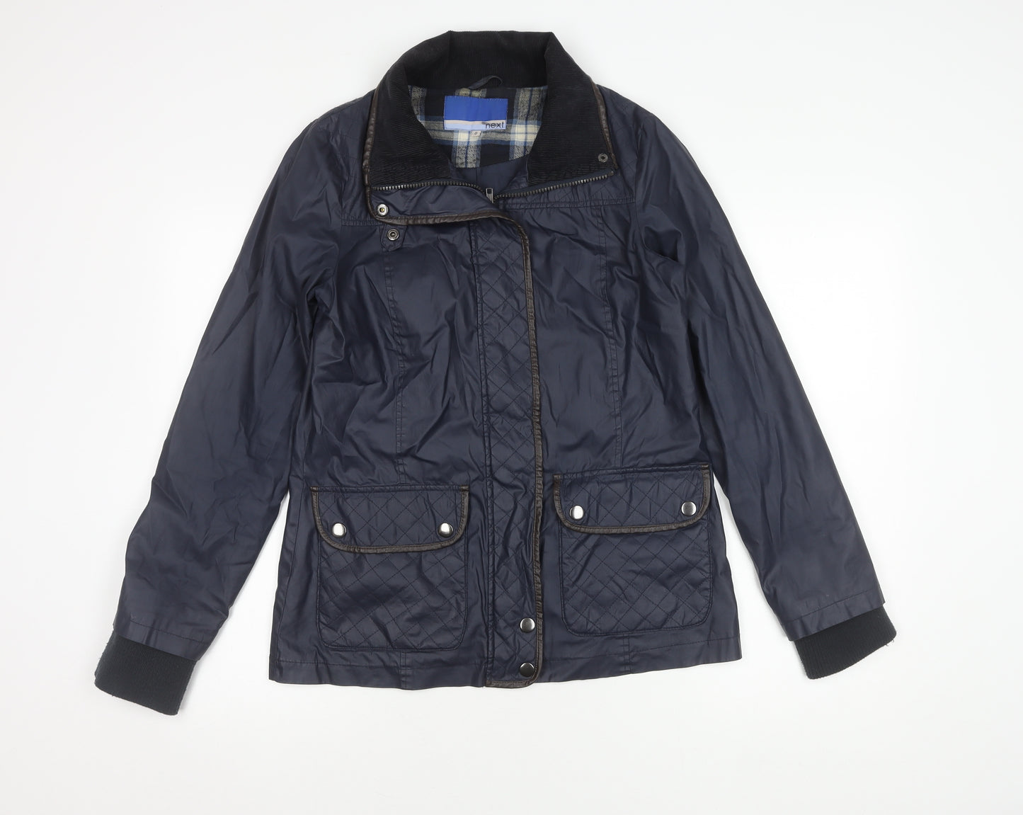 Next Women's Blue Quilted Jacket, Size 8
