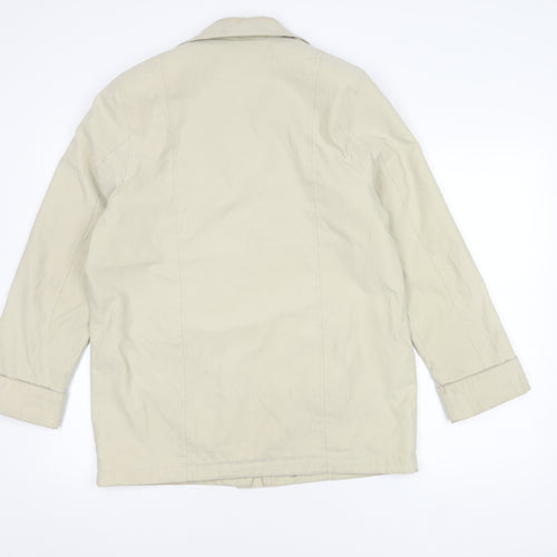 EWM Women's Beige Mid-Length Button Coat Size 12