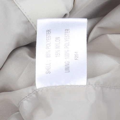 EWM Women's Beige Mid-Length Button Coat Size 12