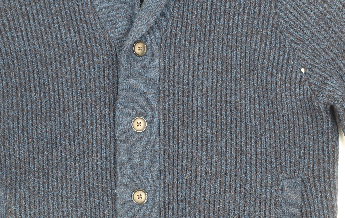 Marks and Spencer Men's Blue M Cardigan, Chunky-Knit