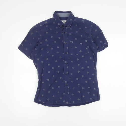 Next Boys' Blue S Graphic Print Button-Up Shirt