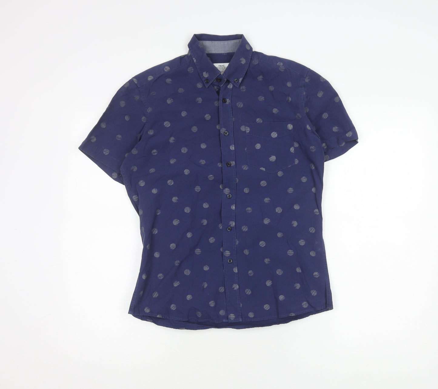 Next Boys' Blue S Graphic Print Button-Up Shirt