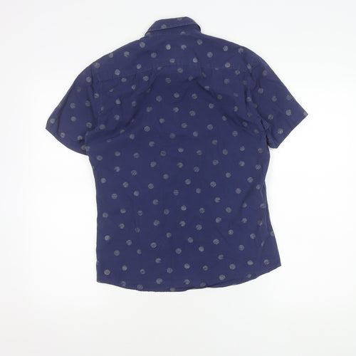 Next Boys' Blue S Graphic Print Button-Up Shirt