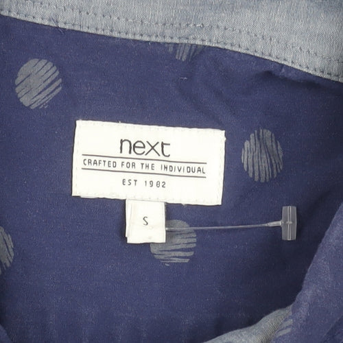 Next Boys' Blue S Graphic Print Button-Up Shirt