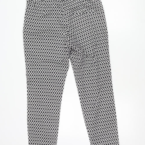 H&M Women's Geometric Print Multicoloured Trousers - Size 14