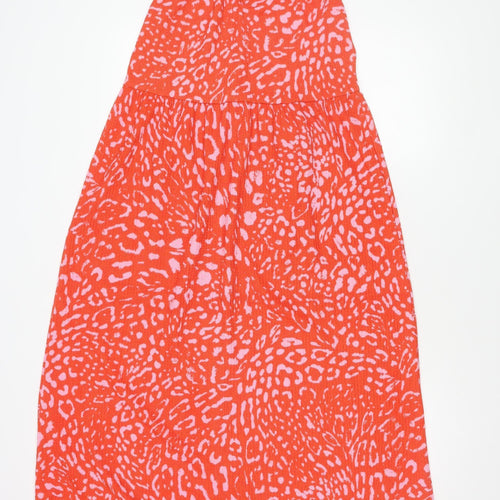 Vero Moda Women's Orange Strapless Dress - Size 12
