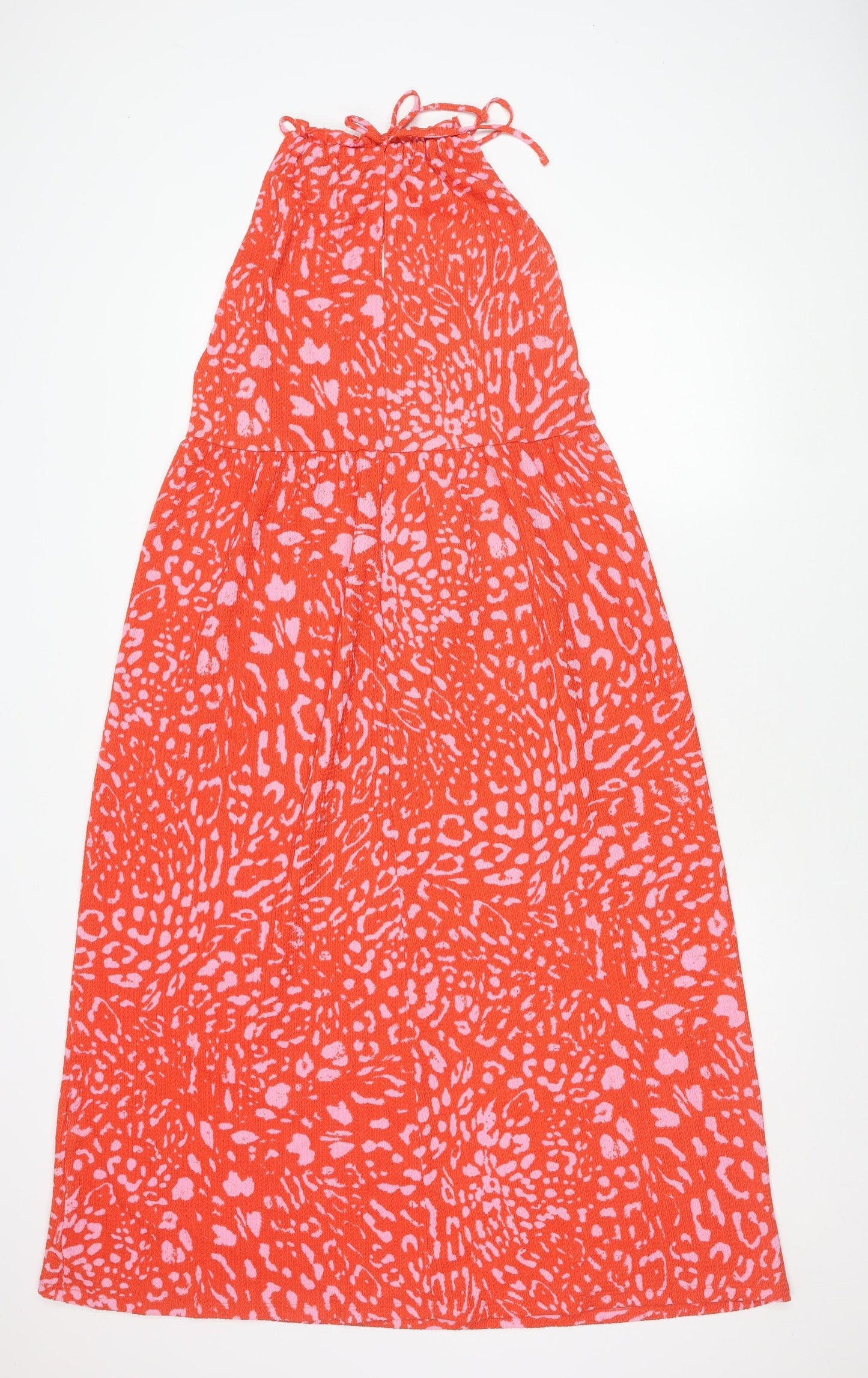 Vero Moda Women's Orange Strapless Dress - Size 12