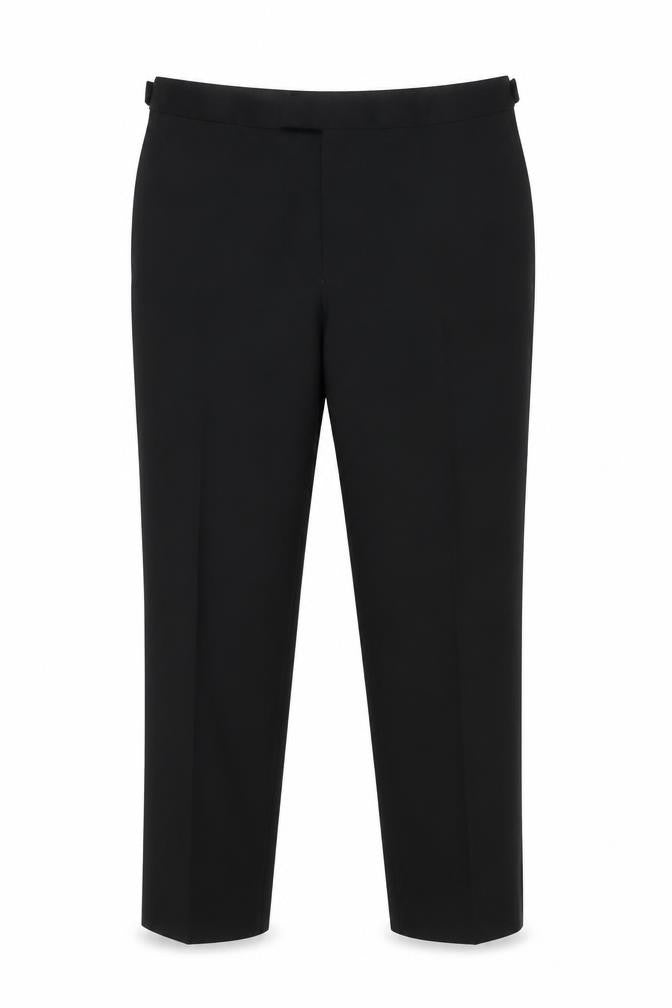 Front view of 1860 Men's Black Dress Pants, size 42, Formal Wear