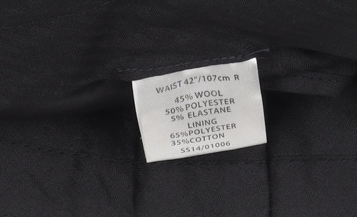 1860 Men's Black Dress Pants, Size 42, Formal Wear