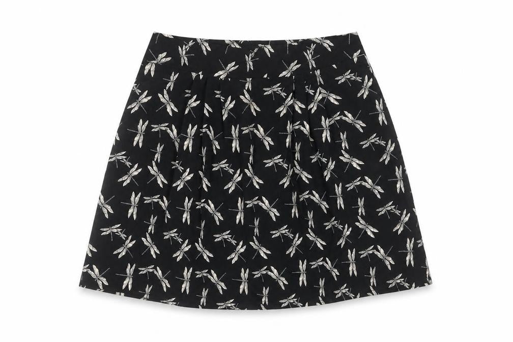 Front view of Next Women's Black A-Line Short Skirt, size 12, New