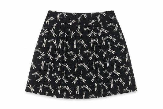 Front view of Next Women's Black A-Line Short Skirt, size 12, New