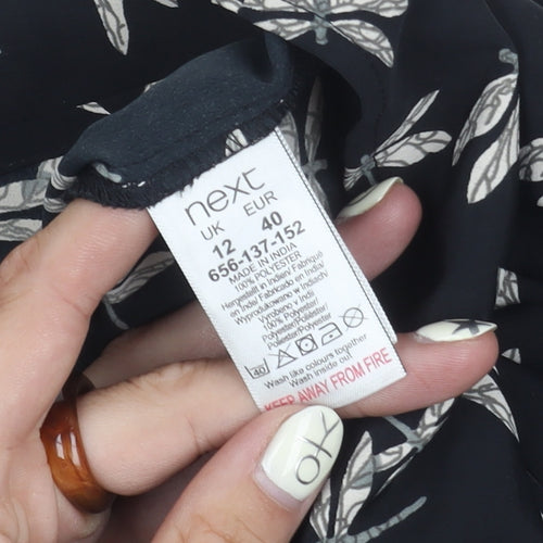 Next Women's Black A-Line Short Skirt, Size 12, New