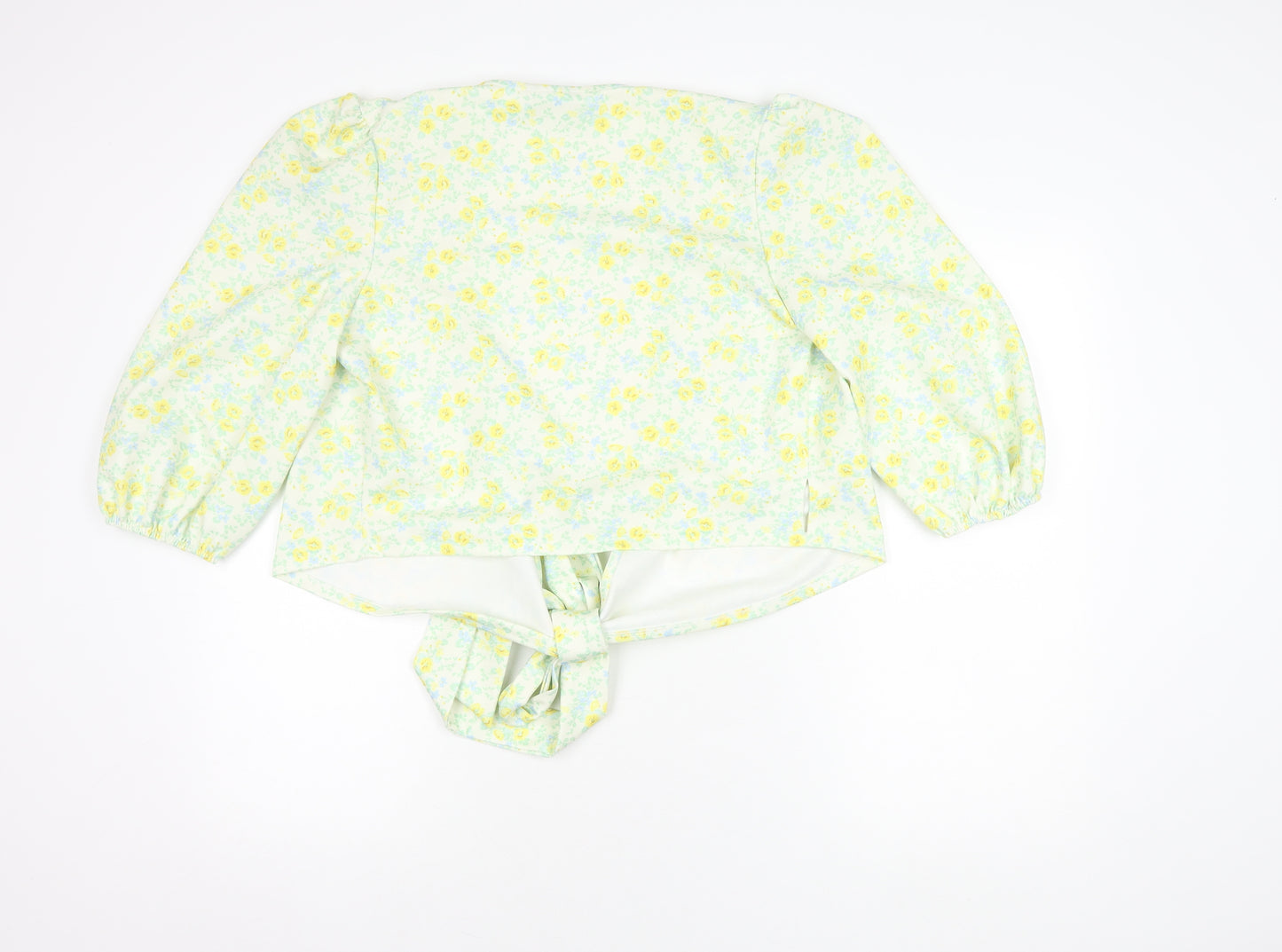 ASOS DESIGN Women's Floral Puff Sleeve Wrap Top