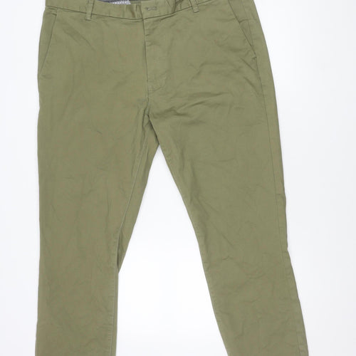 Burton Menswear London Green Chino Trousers 40R Slim Fit