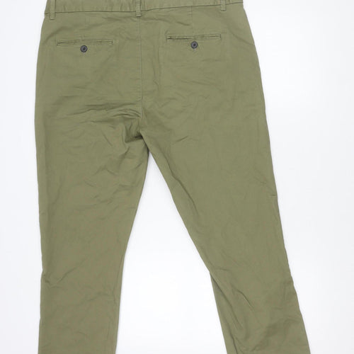 Burton Menswear London Green Chino Trousers 40R Slim Fit
