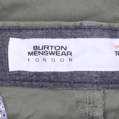 Burton Menswear London Green Chino Trousers 40R Slim Fit