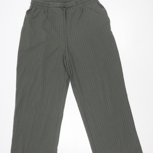 ASOS Women's Striped Grey Trousers Size 14