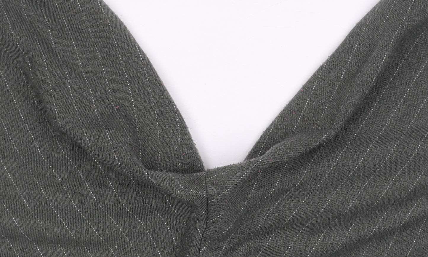 ASOS Women's Striped Grey Trousers Size 14