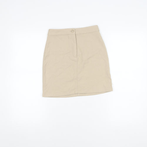 Monki Women's Beige Short Pencil Skirt Size 4
