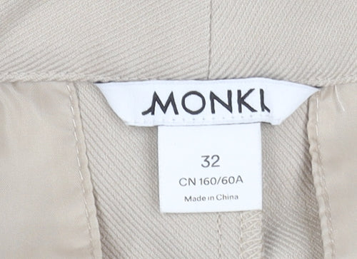 Monki Women's Beige Short Pencil Skirt Size 4