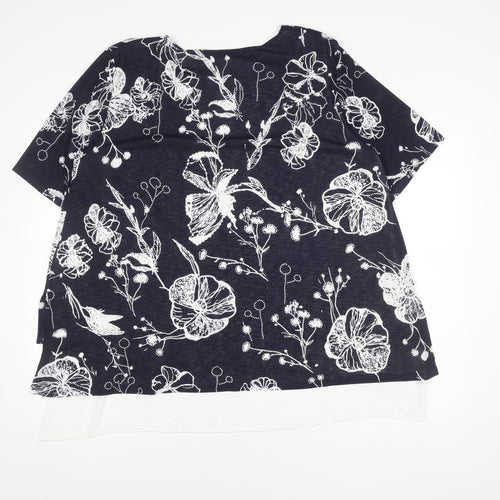 Saloos Women's Multicoloured Floral Top, Size 20