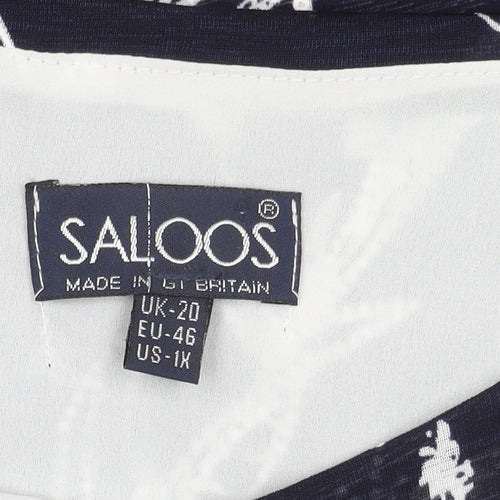 Saloos Women's Multicoloured Floral Top, Size 20