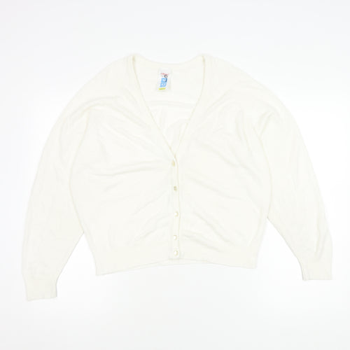 St Michael Women's White Cardigan Size 14