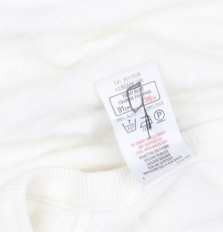 St Michael Women's White Cardigan Size 14