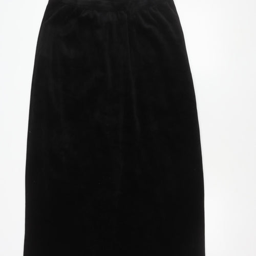 Black Velvet Pencil Skirt - Size 18, Women's Winter Fashion