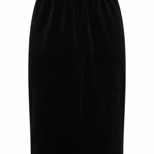 Black Velvet Pencil Skirt - Size 18, Women's Winter Fashion
