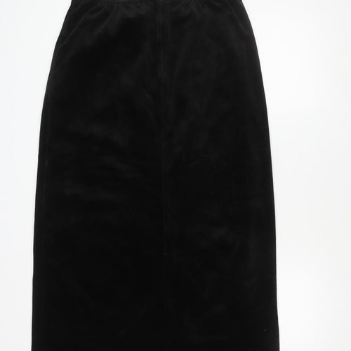 Black Velvet Pencil Skirt - Size 18, Women's Winter Fashion