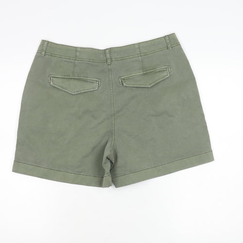Next Women's Green Cotton Casual Shorts Size 16