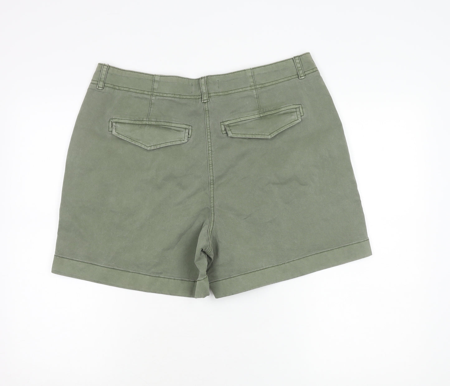 Next Women's Green Cotton Casual Shorts Size 16