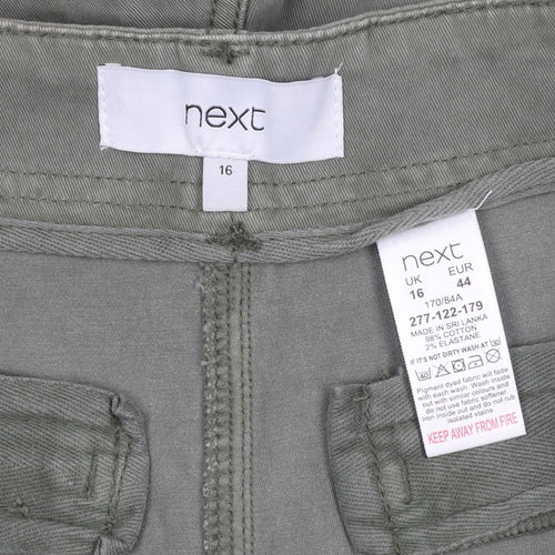 Next Women's Green Cotton Casual Shorts Size 16