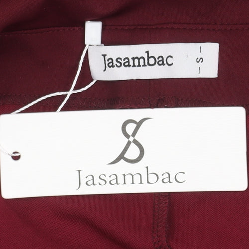Jasambac Women's Red Off Shoulder Tunic Sleeveless S