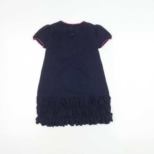 Shrinking Violet Blue Floral Dress, Girls 3-4Y, Cotton Blend