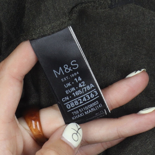 Marks and Spencer Women Green Skirt Size 14