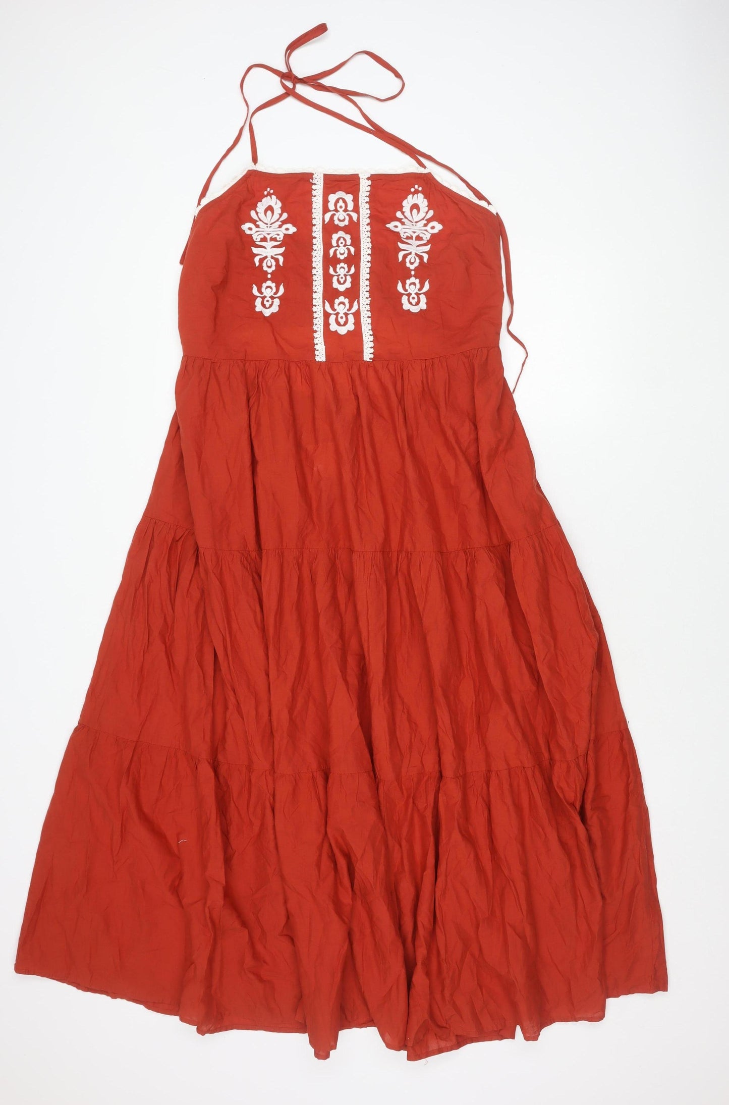 Marks and Spencer Women's Red Halter Dress Size 20