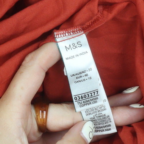Marks and Spencer Women's Red Halter Dress Size 20