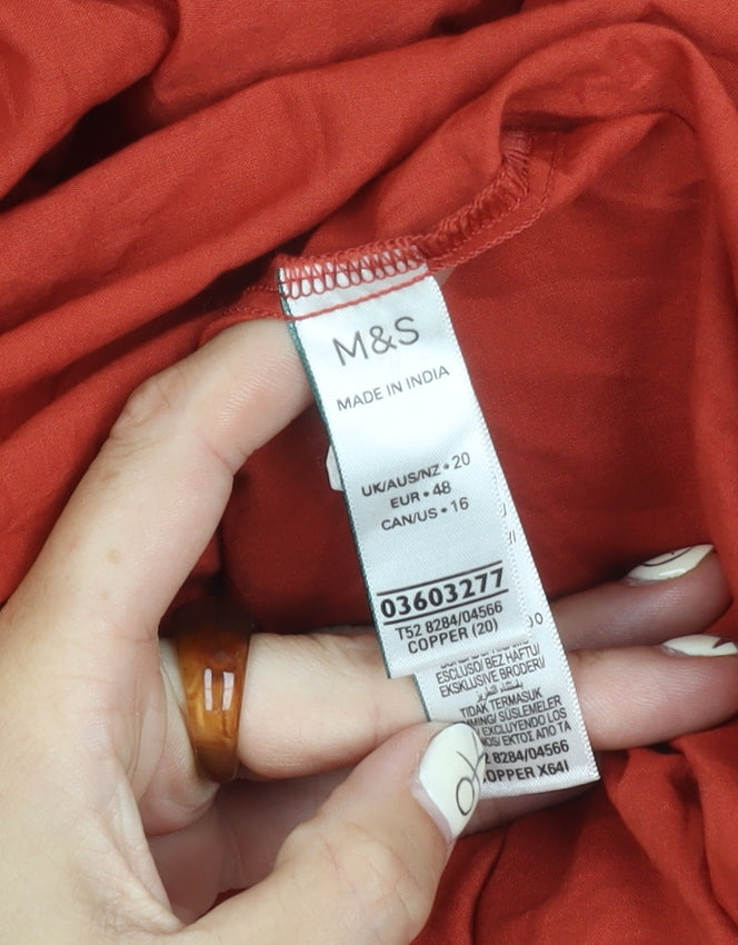 Marks and Spencer Women's Red Halter Dress Size 20