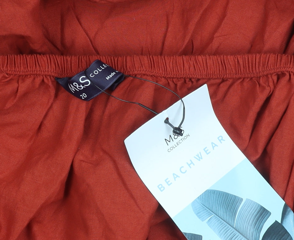 Marks and Spencer Women's Red Halter Dress Size 20